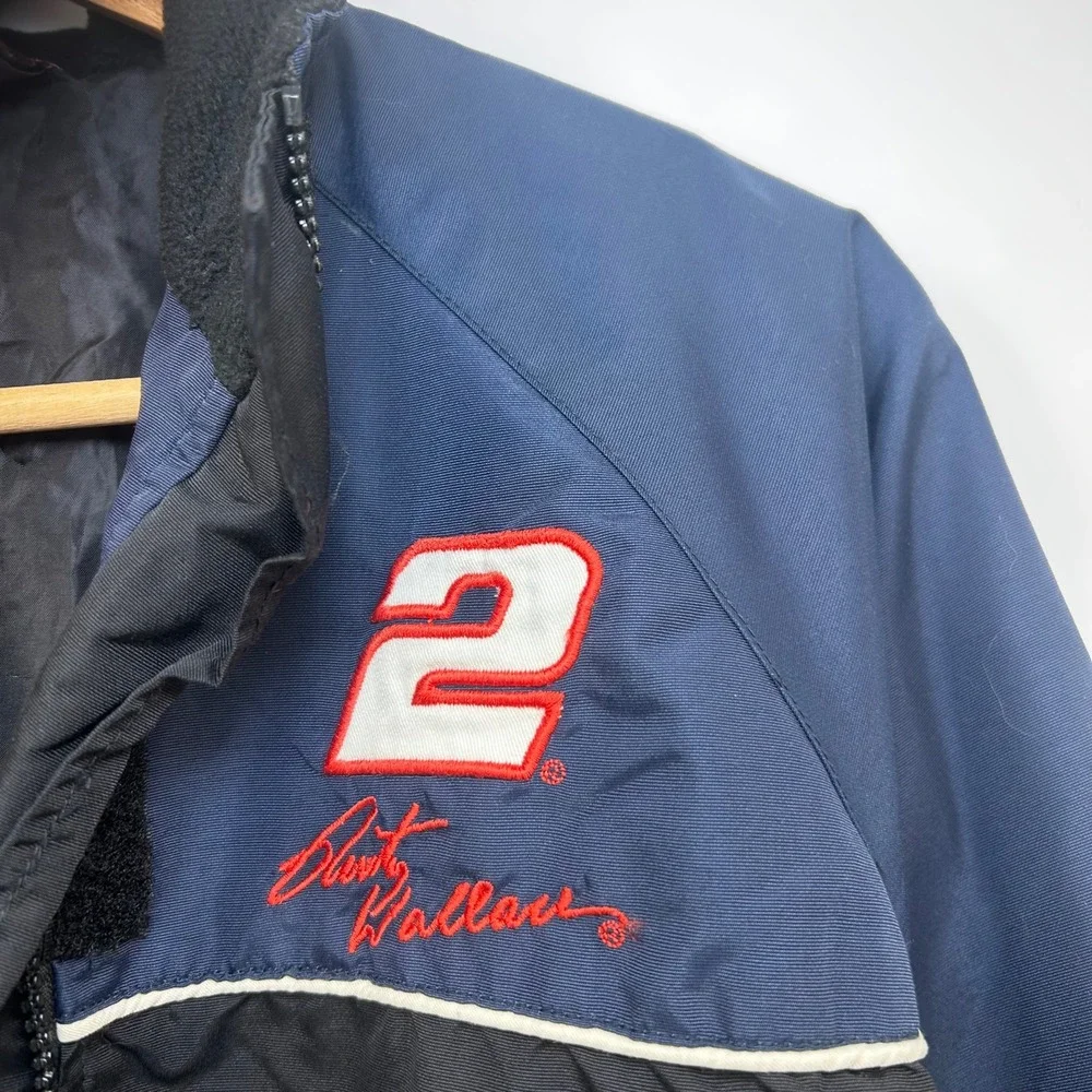 Nascar Rusty‎ Wallace Number 2 Miller Lite Racing Jacket Embroidered Mens Size S